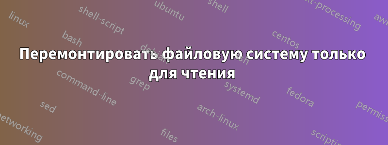 Перемонтировать файловую систему только для чтения