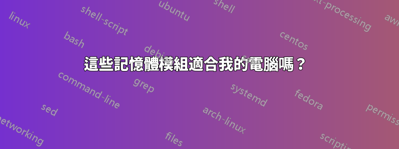 這些記憶體模組適合我的電腦嗎？ 