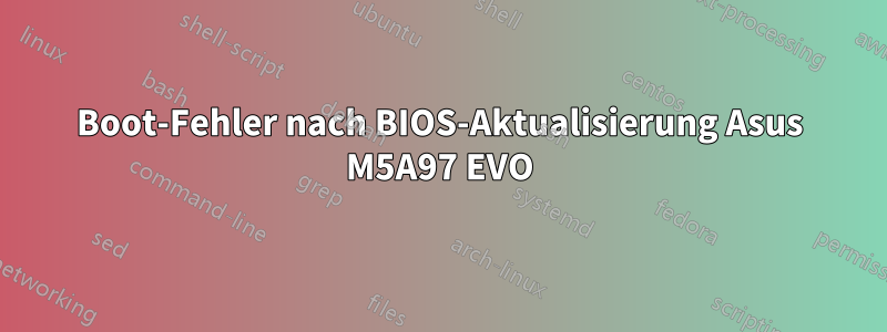 Boot-Fehler nach BIOS-Aktualisierung Asus M5A97 EVO