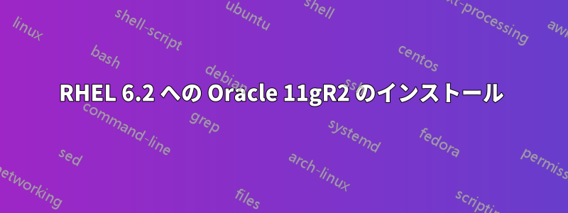 RHEL 6.2 への Oracle 11gR2 のインストール