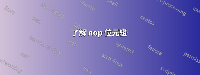 了解 nop 位元組