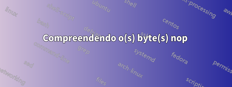 Compreendendo o(s) byte(s) nop