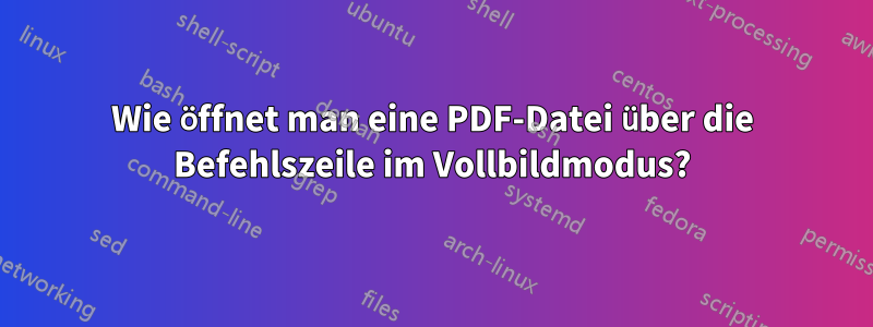 Wie öffnet man eine PDF-Datei über die Befehlszeile im Vollbildmodus?