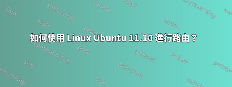 如何使用 Linux Ubuntu 11.10 進行路由？ 