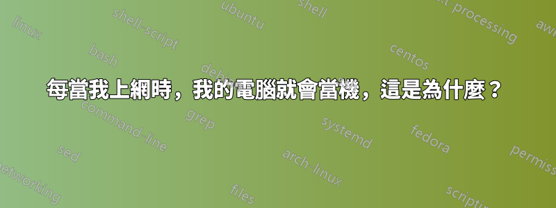 每當我上網時，我的電腦就會當機，這是為什麼？