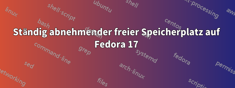 Ständig abnehmender freier Speicherplatz auf Fedora 17