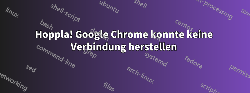 Hoppla! Google Chrome konnte keine Verbindung herstellen