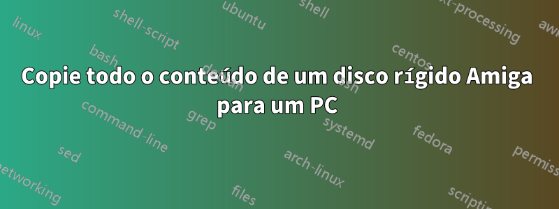 Copie todo o conteúdo de um disco rígido Amiga para um PC