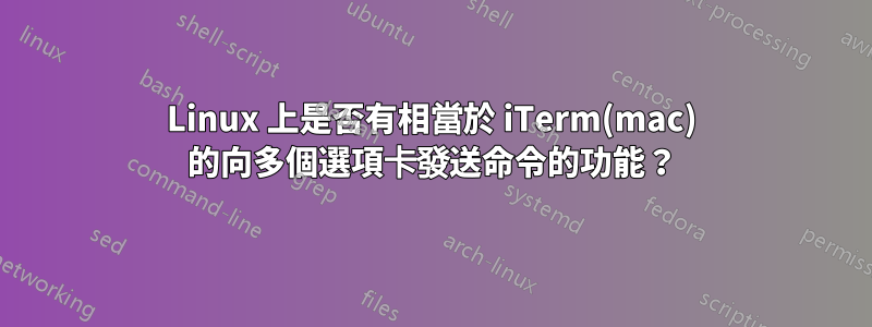 Linux 上是否有相當於 iTerm(mac) 的向多個選項卡發送命令的功能？