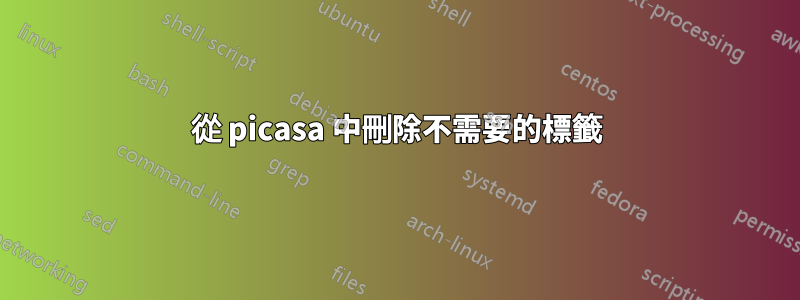 從 picasa 中刪除不需要的標籤