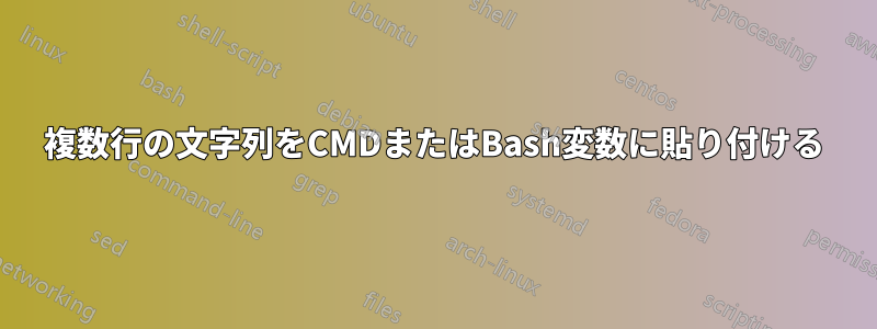 複数行の文字列をCMDまたはBash変数に貼り付ける