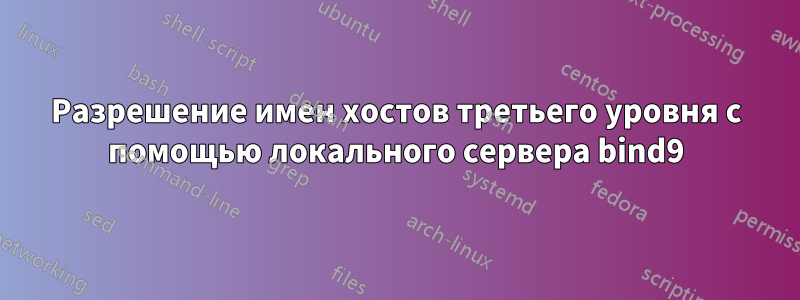 Разрешение имен хостов третьего уровня с помощью локального сервера bind9