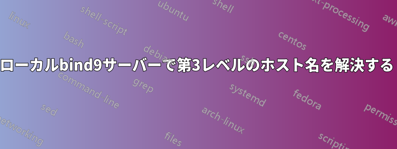 ローカルbind9サーバーで第3レベルのホスト名を解決する