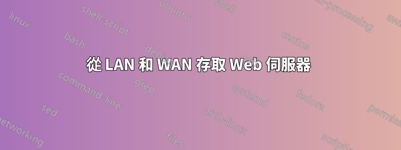 從 LAN 和 WAN 存取 Web 伺服器