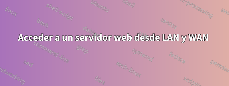 Acceder a un servidor web desde LAN y WAN