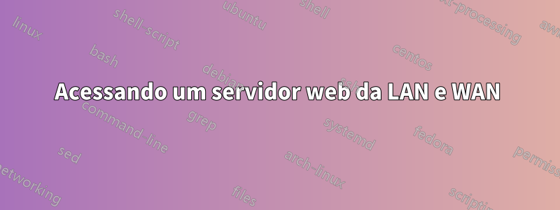 Acessando um servidor web da LAN e WAN