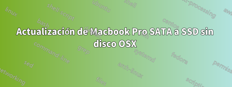 Actualización de Macbook Pro SATA a SSD sin disco OSX