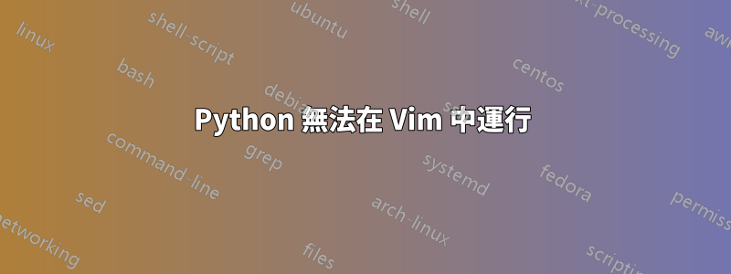 Python 無法在 Vim 中運行