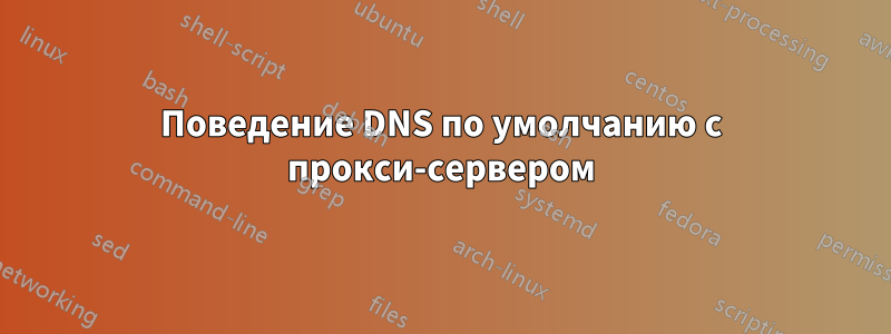 Поведение DNS по умолчанию с прокси-сервером