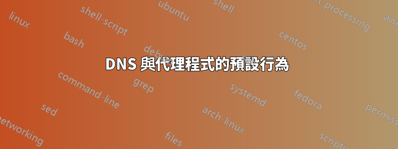 DNS 與代理程式的預設行為