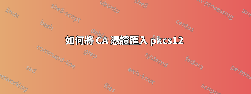 如何將 CA 憑證匯入 pkcs12