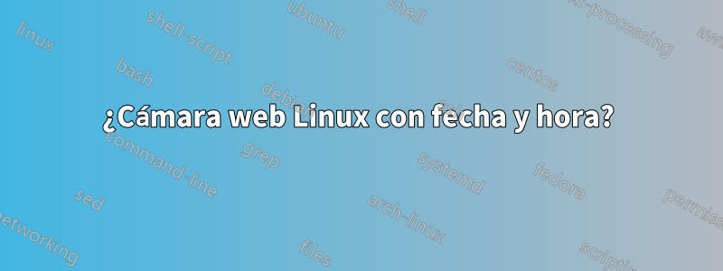 ¿Cámara web Linux con fecha y hora?