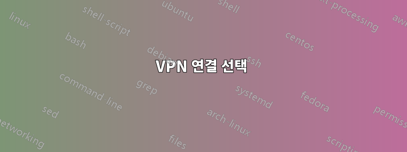 VPN 연결 선택