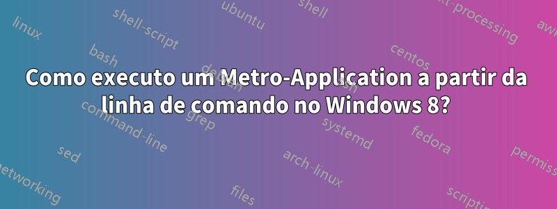 Como executo um Metro-Application a partir da linha de comando no Windows 8?