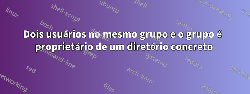 Dois usuários no mesmo grupo e o grupo é proprietário de um diretório concreto