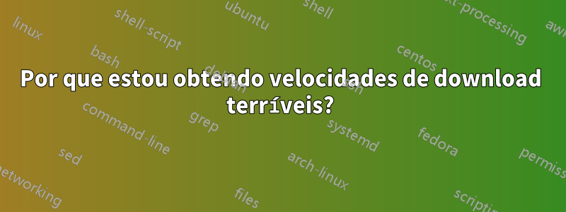 Por que estou obtendo velocidades de download terríveis?