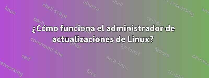 ¿Cómo funciona el administrador de actualizaciones de Linux? 