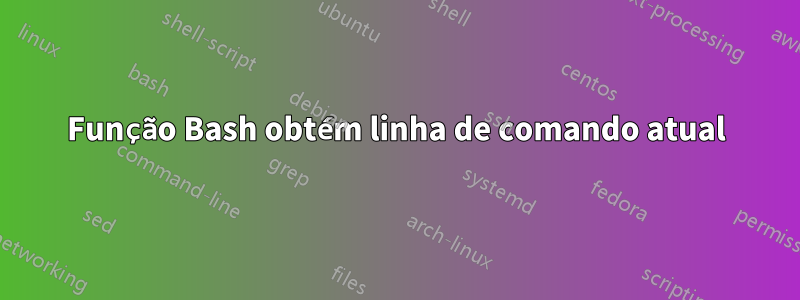 Função Bash obtém linha de comando atual