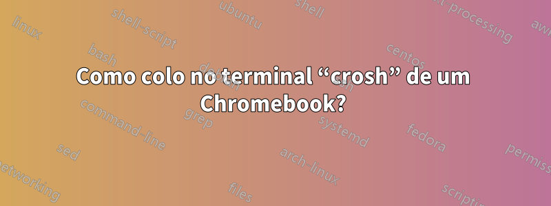 Como colo no terminal “crosh” de um Chromebook?