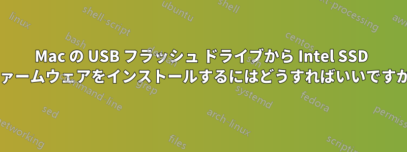 Mac の USB フラッシュ ドライブから Intel SSD ファームウェアをインストールするにはどうすればいいですか?
