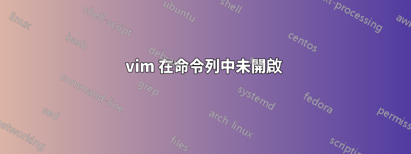 vim 在命令列中未開啟