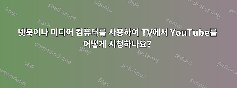 넷북이나 미디어 컴퓨터를 사용하여 TV에서 YouTube를 어떻게 시청하나요?