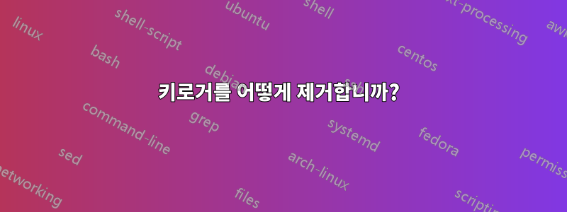 키로거를 어떻게 제거합니까? 