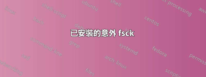 已安裝的意外 fsck