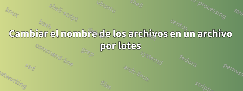 Cambiar el nombre de los archivos en un archivo por lotes