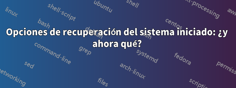 Opciones de recuperación del sistema iniciado: ¿y ahora qué?