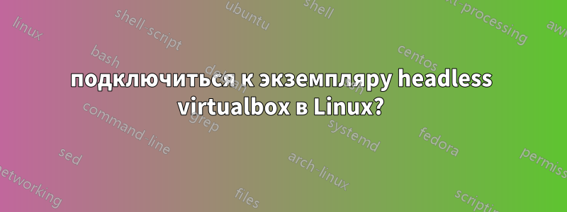 подключиться к экземпляру headless virtualbox в Linux?