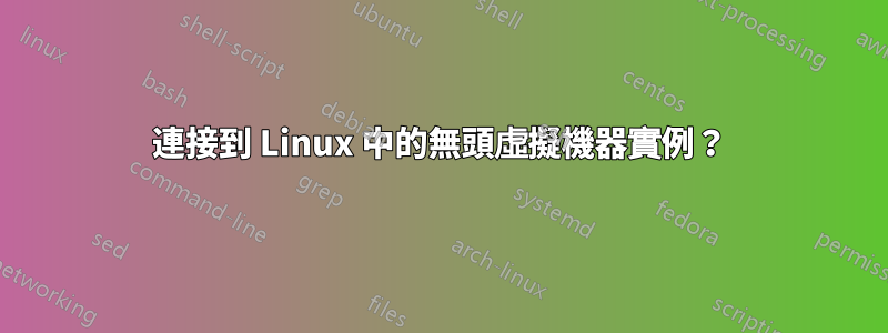 連接到 Linux 中的無頭虛擬機器實例？