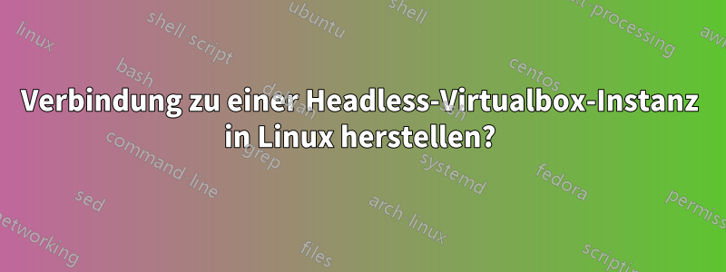 Verbindung zu einer Headless-Virtualbox-Instanz in Linux herstellen?