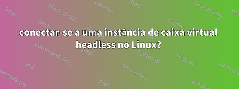 conectar-se a uma instância de caixa virtual headless no Linux?