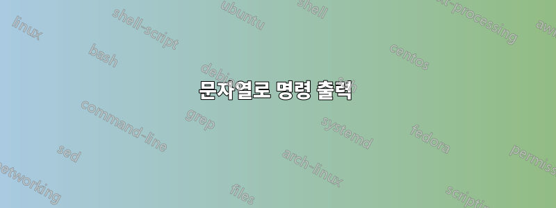 문자열로 명령 출력