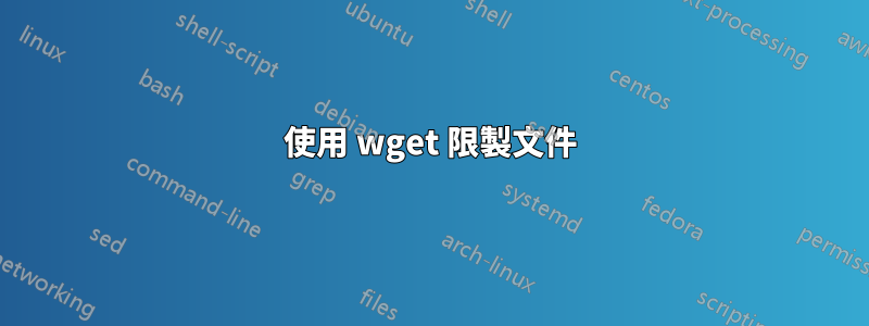 使用 wget 限製文件