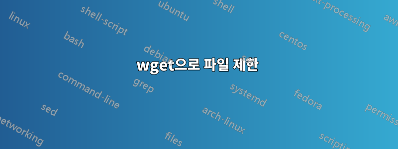 wget으로 파일 제한