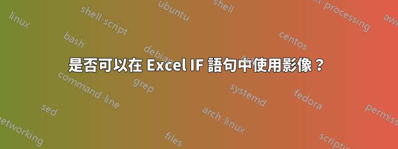 是否可以在 Excel IF 語句中使用影像？