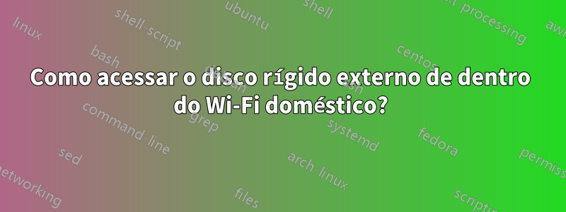 Como acessar o disco rígido externo de dentro do Wi-Fi doméstico?