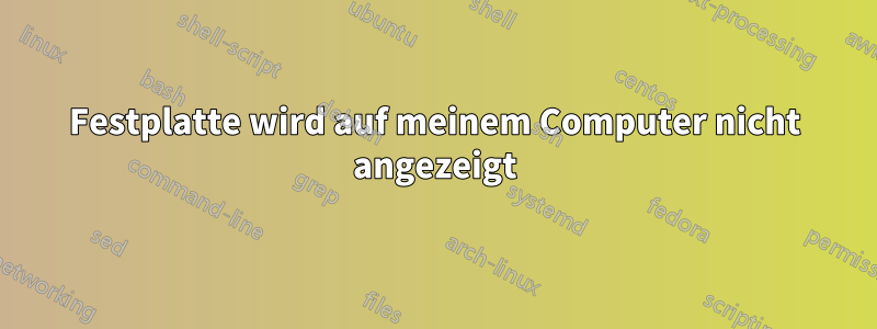 Festplatte wird auf meinem Computer nicht angezeigt